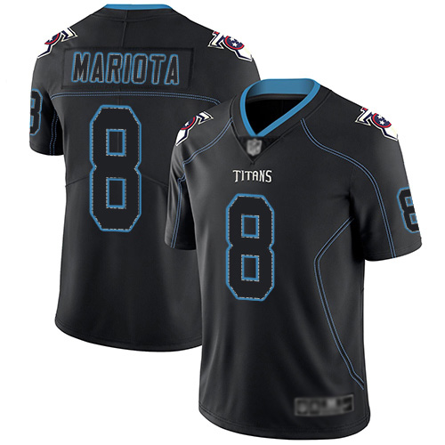 Tennessee Titans Limited Lights Out Black Men Marcus Mariota Jersey NFL Football #8 Rush->youth nfl jersey->Youth Jersey